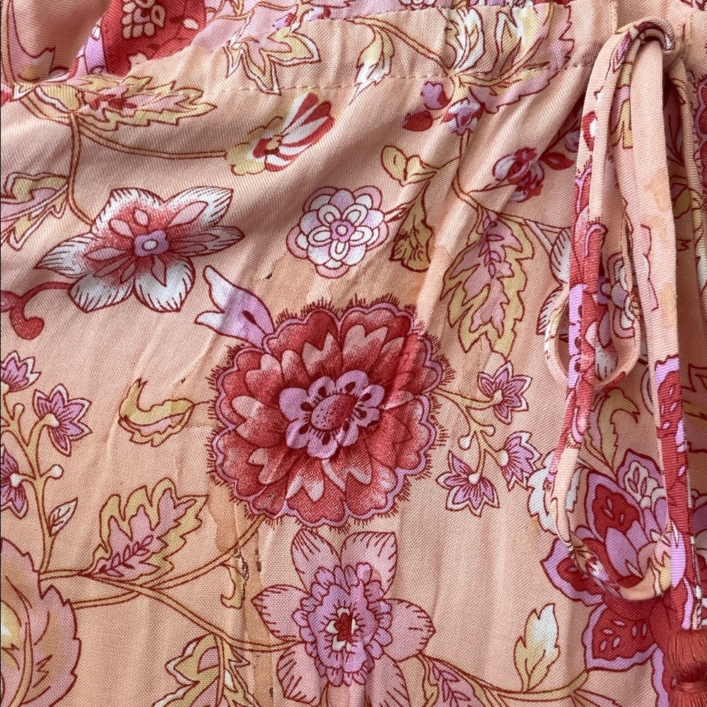 AAKAA|Boho Floral Festival Babydoll Dress withTassel Tie|Medium|GUC minor flaws* - Picture 4 of 8